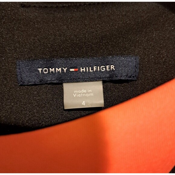 Tommy Hilfiger Multicolor Colorblock Tan, Orange, and Black Bodycon Dress Size 4 - Picture 5 of 6